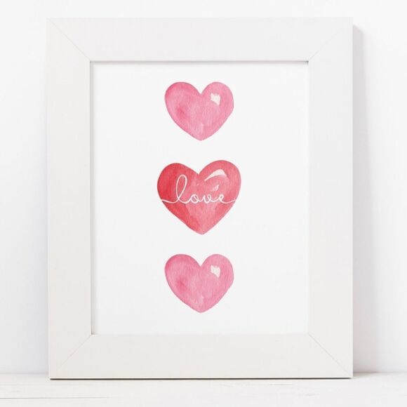 Heart Watercolor Print  - Picture 3 of 3